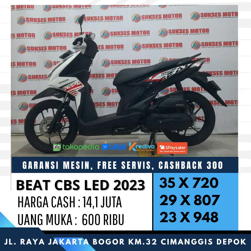 BEAT CBS 2023 KREDIT DP HANYA 600 CICILAN RINGAN UNIT ISTIMEWA