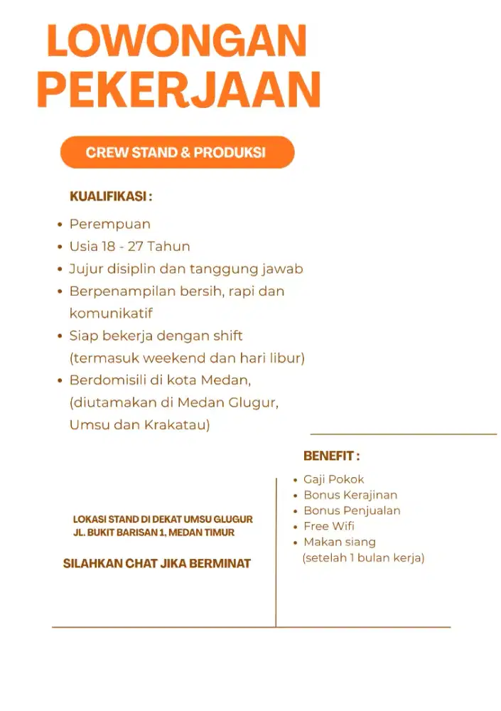 Loker Karyawan Toko Makanan & Minuman
