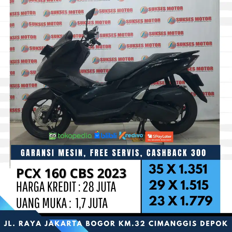 PCX 160 CBS 2023 MULUS PROMO KREDIT CASHBACK 300 BISA CC/PAYLATER