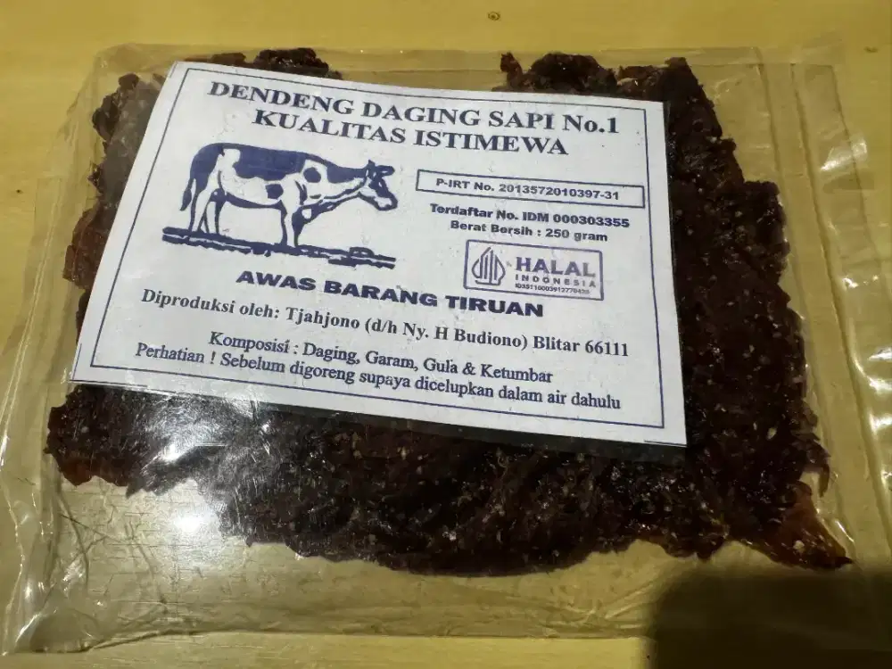 Dendeng Daging Sapi Premium Tjahjono (d/h Ny H. Budiono Blitar)