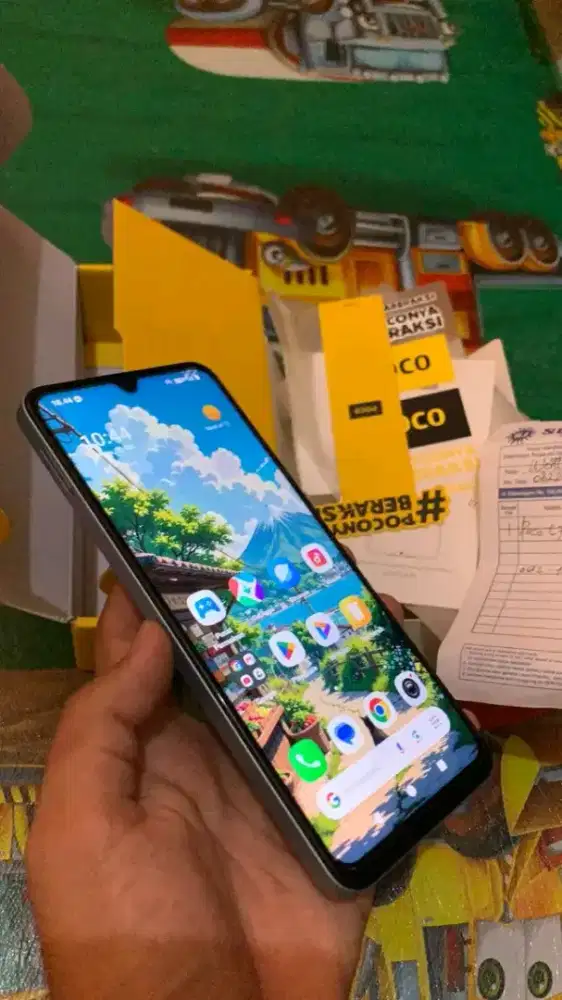 Poco c71 ram 4+4/128gb fullset nominus mulus garansi panjang