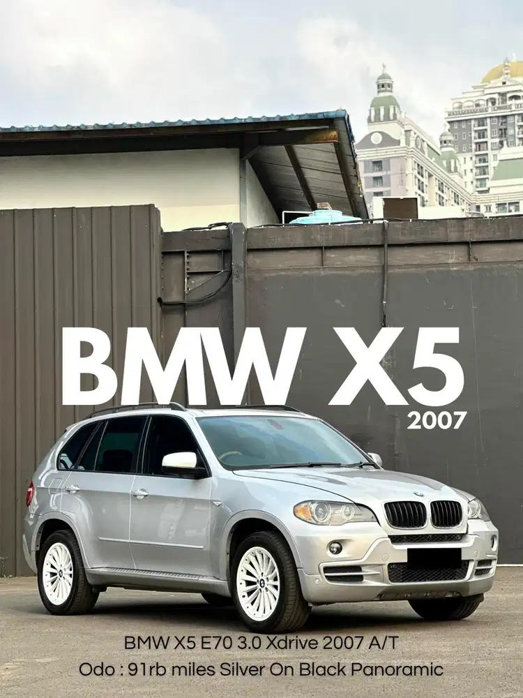 BMW X5 E70 3.0 Xdrive 2007 A/T Silver On Black 7Seaters Panoramic
