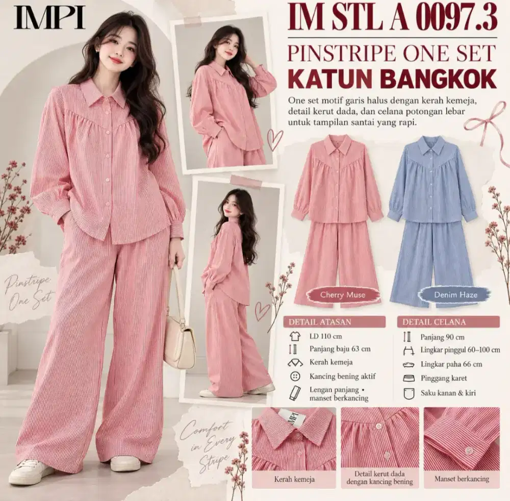 Stelan wanita bahan katun premium cod area depok/tangsel
