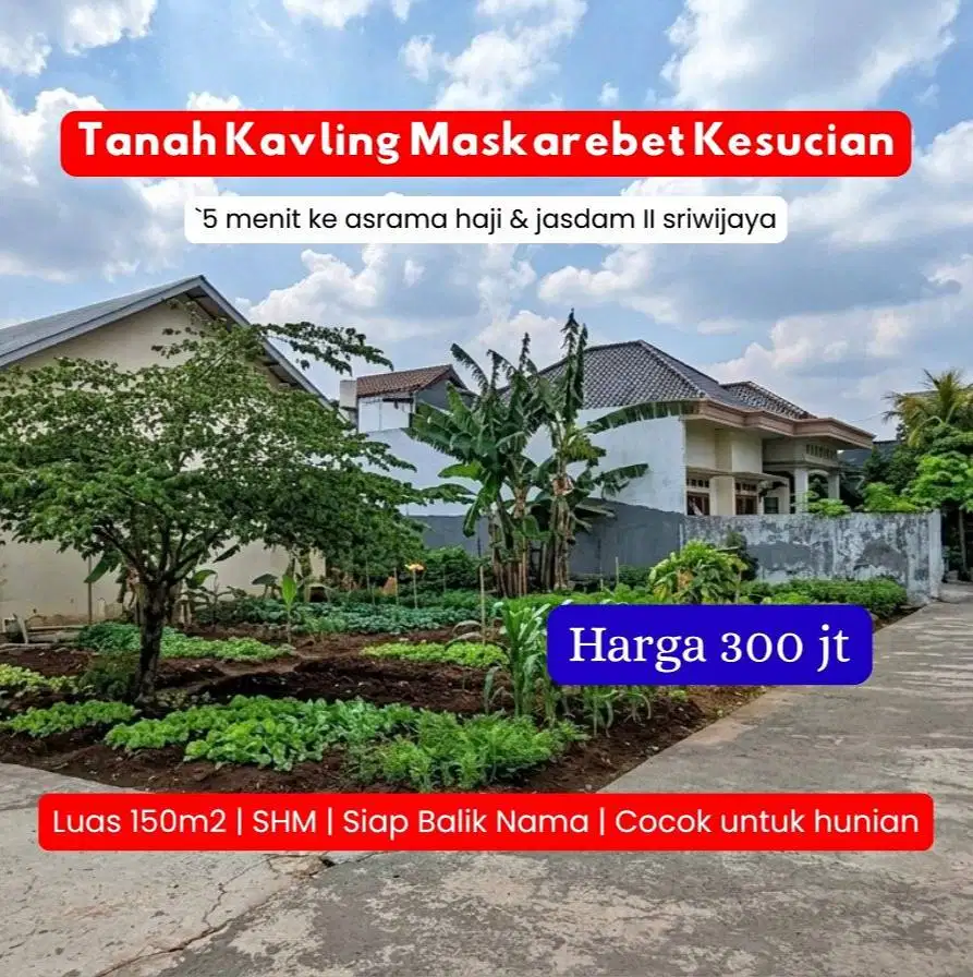 tanah kavling km10 Palembang