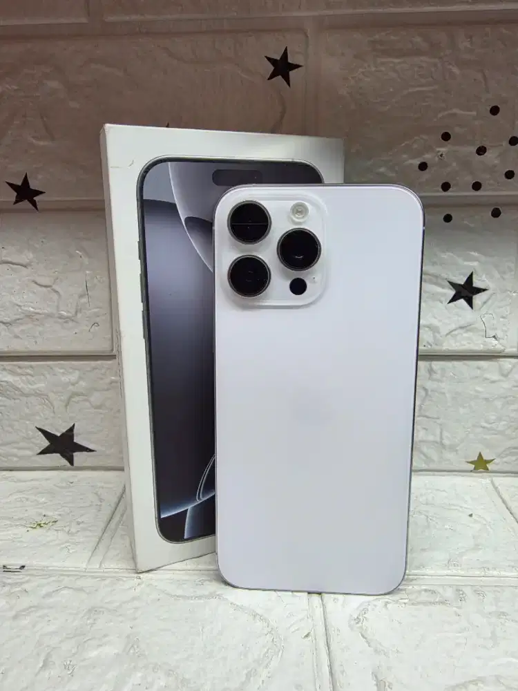 Iphone 16 pro max 256gb white  second resmi