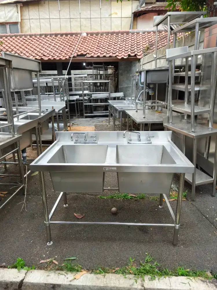 Stainles sink 2lubang