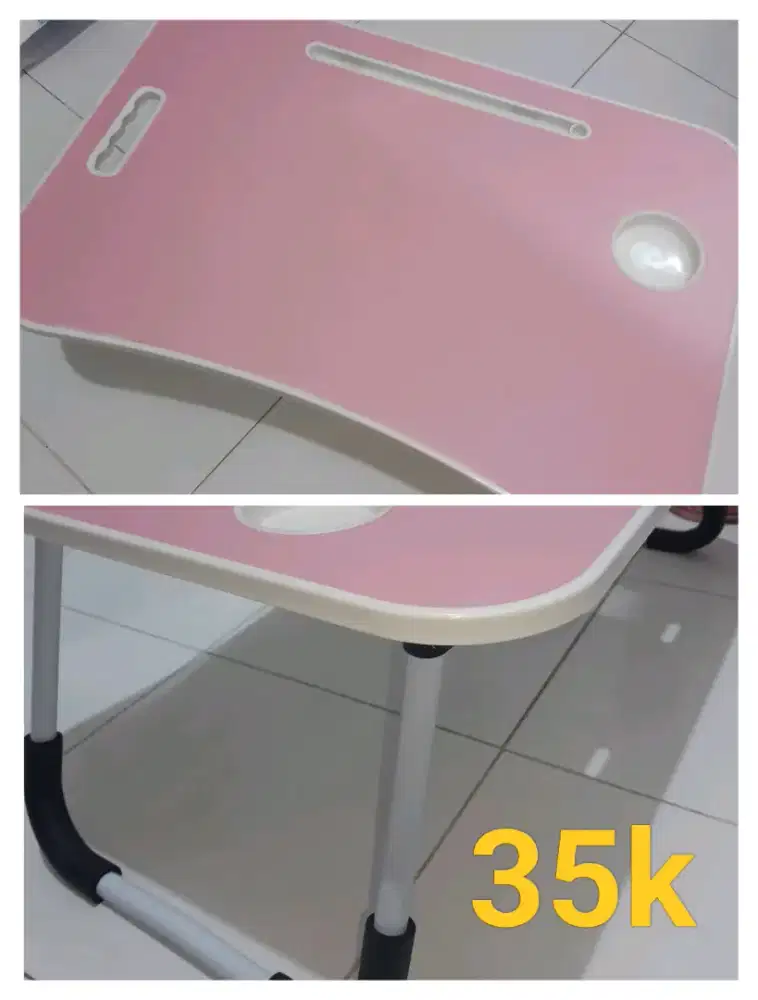 Meja Belajar Lipat Pink