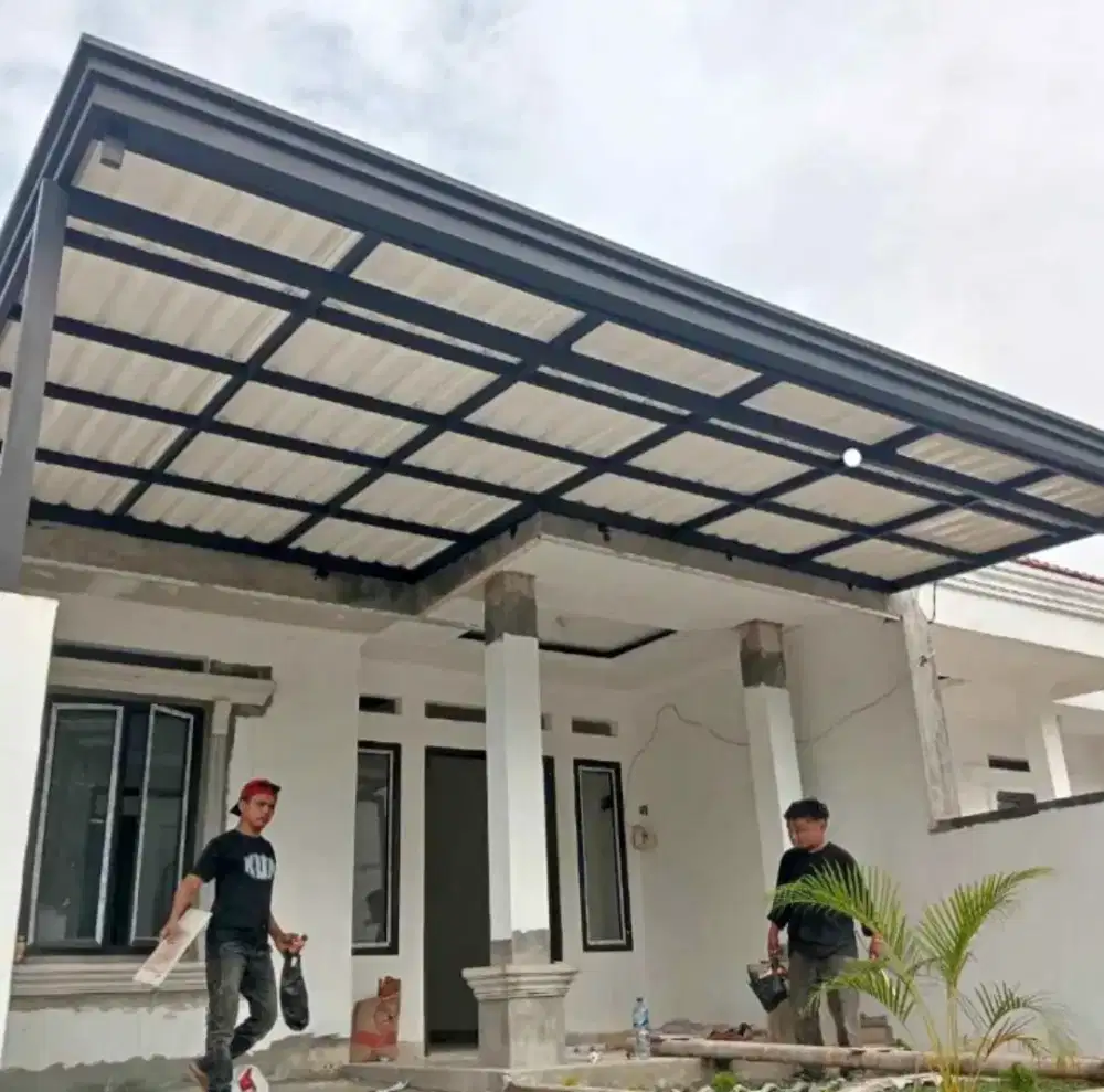 Pemasangan atap alderon rs