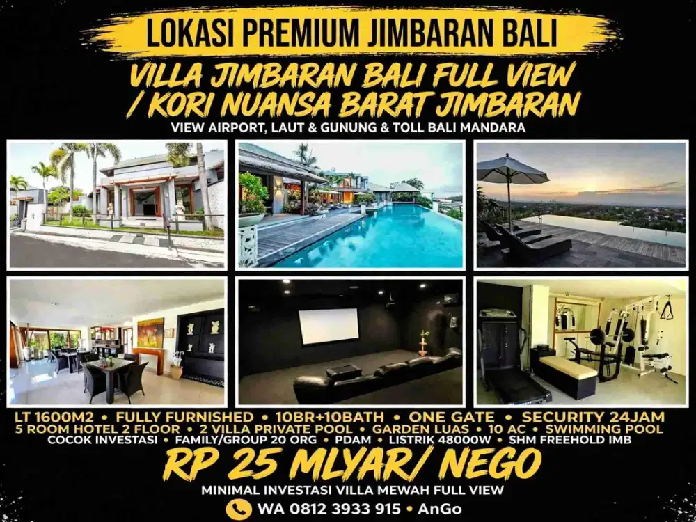 jual villa 16 are  10 bedroom