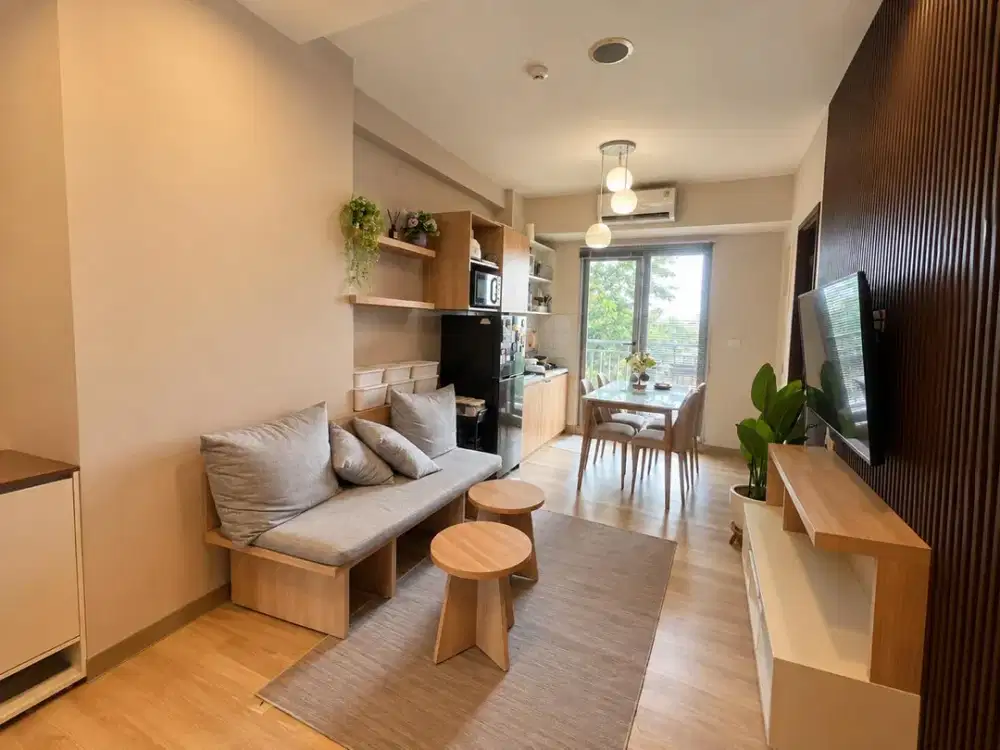 DISEWAKAN! Apartemen Oak Tower B Lt. 1 – 2BR Full Furnish, Siap Huni di Pulo Gadung!
