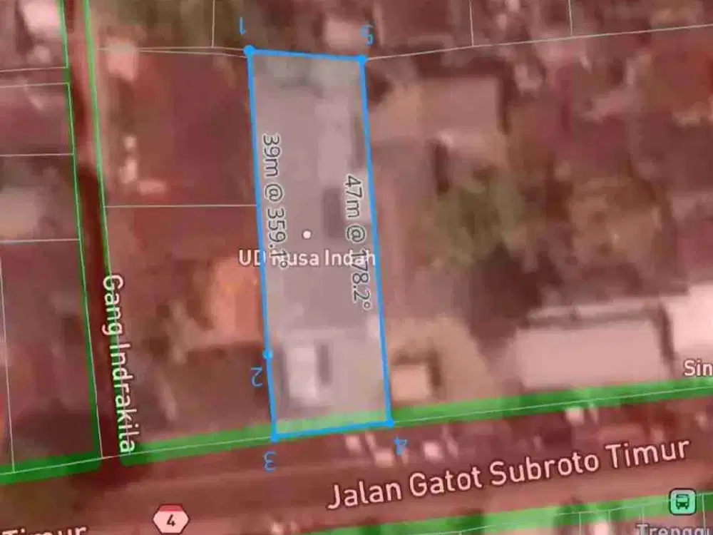 Tanah Komersial Bypass Gatot Subroto Timur Bonus Bangunan Gudang