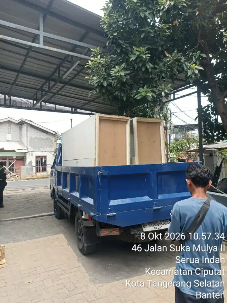 Jasa pindahan kontrakan pakai mobil engkel bak