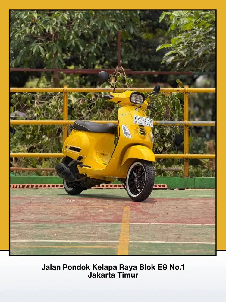 TERMURAH PIAGGIO VESPA S125 IGET FACELIFT TAHUN 2021 WARNA YELLOW SOLE
