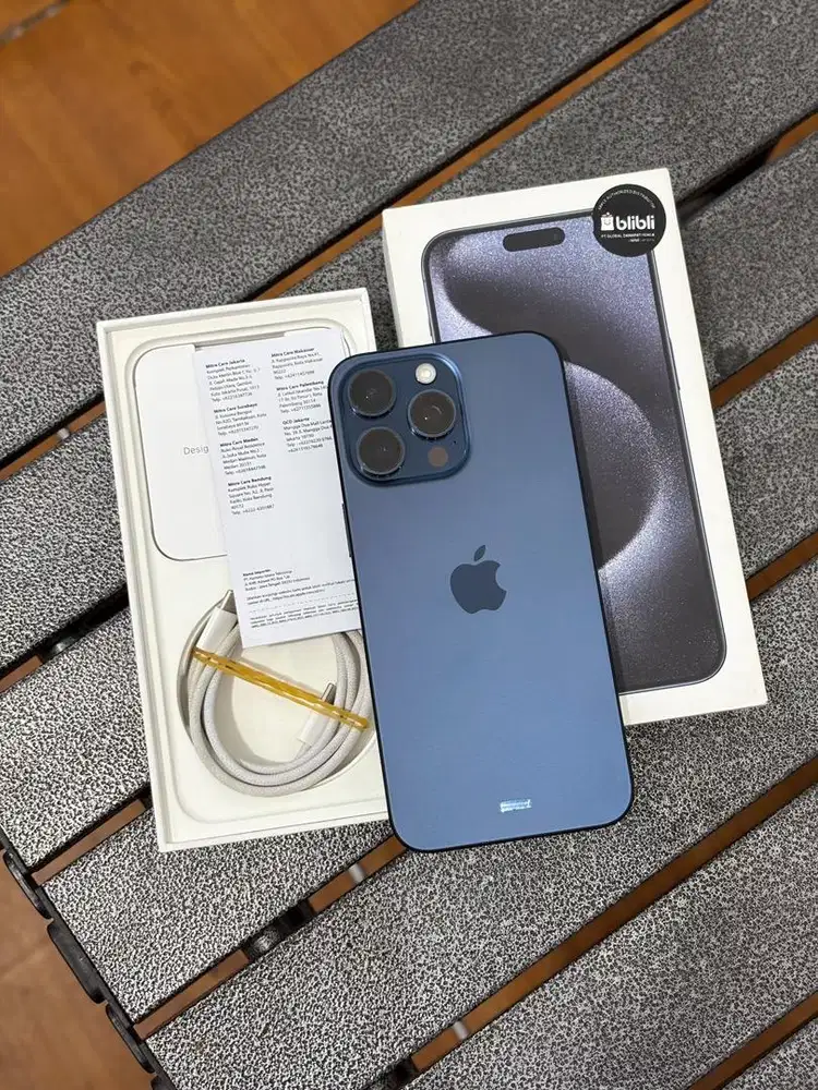 Iphone 15 promax blue titanium ibox
