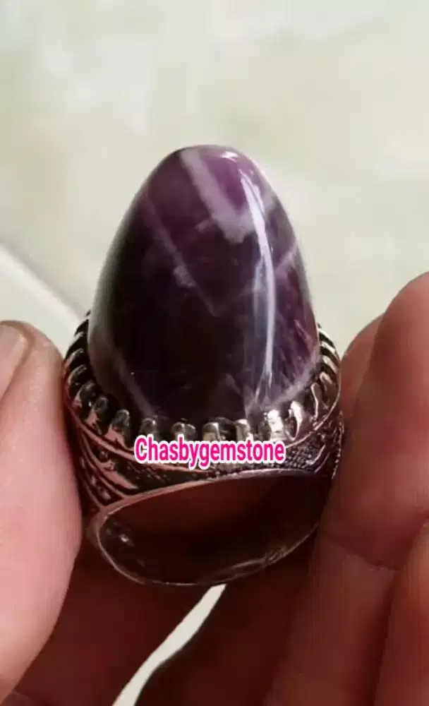 Cincin Batu kecubung junjung drajat-Batu kecubung junder unik antik
