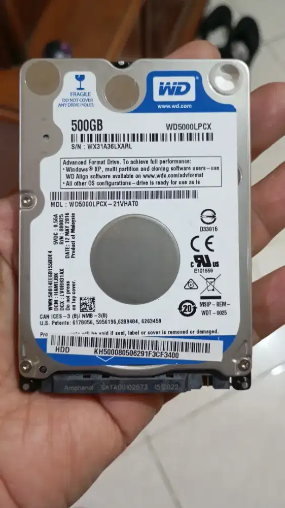 Hardisk Laptop slim WD