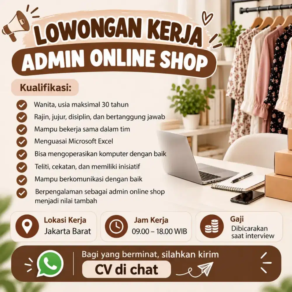 LOKER ADMIN OLSHOP