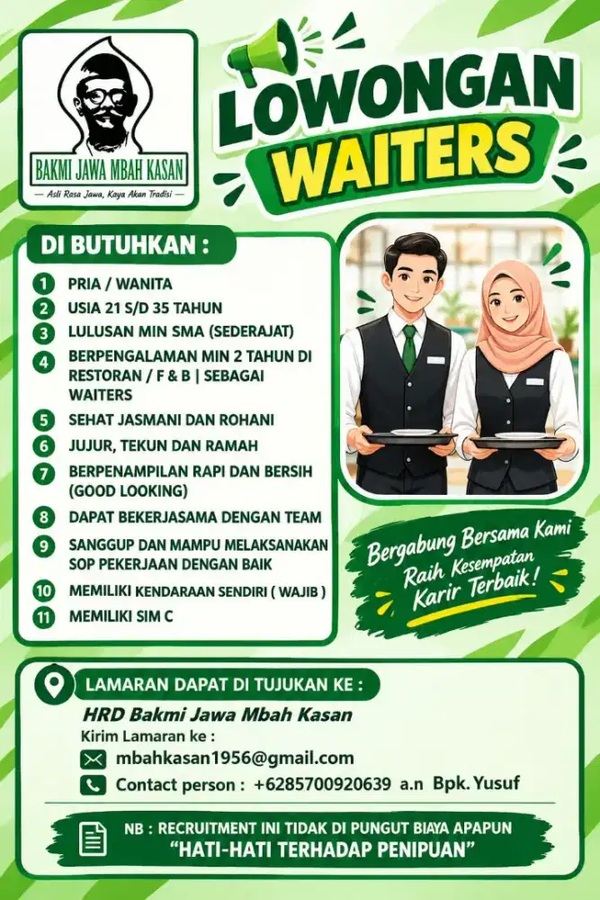 Lowongan Waiters