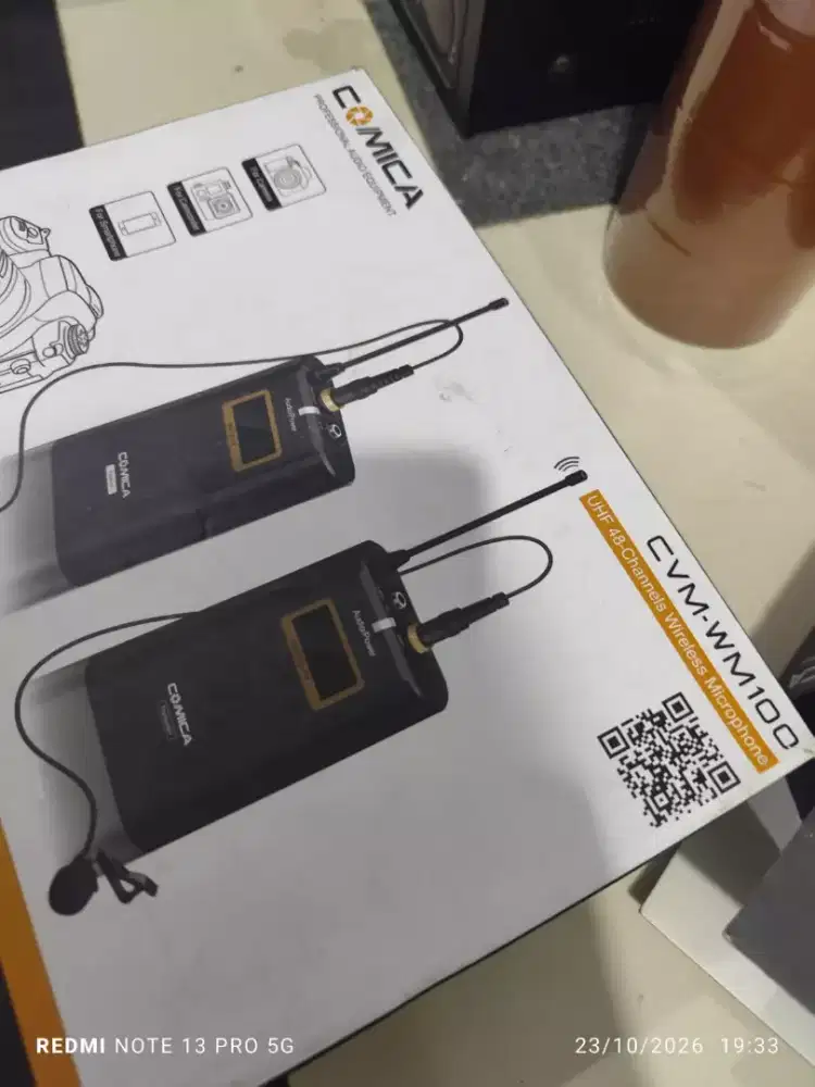 Mic wireless lavalier comica wm100 kondisi baru