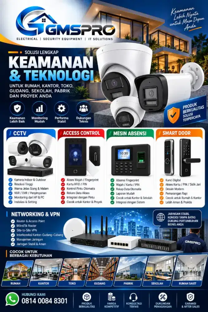 PAKET CCTV BONGKAR PASANG SERVICE RESET CCTV ABSENSI FINGERPRINT WIFI