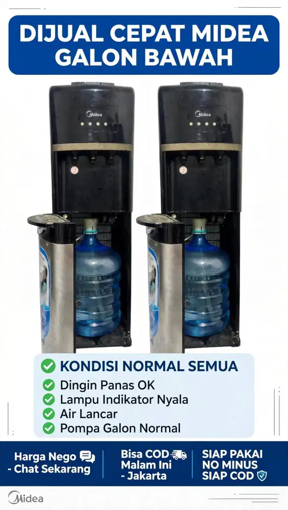 DIJUAL - Dispenser Midea galon bawah Normal siap pakai jakarta