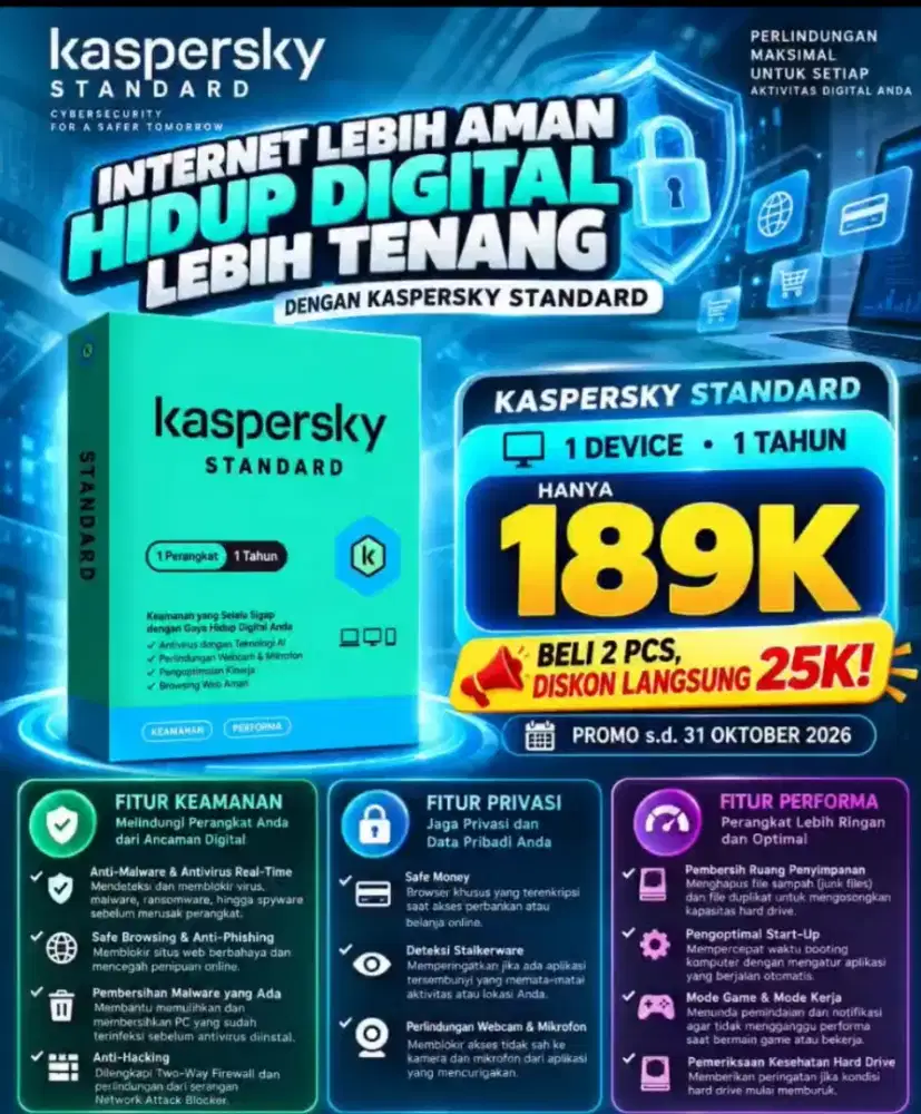 Kaspersky anti virus laptop dan pc