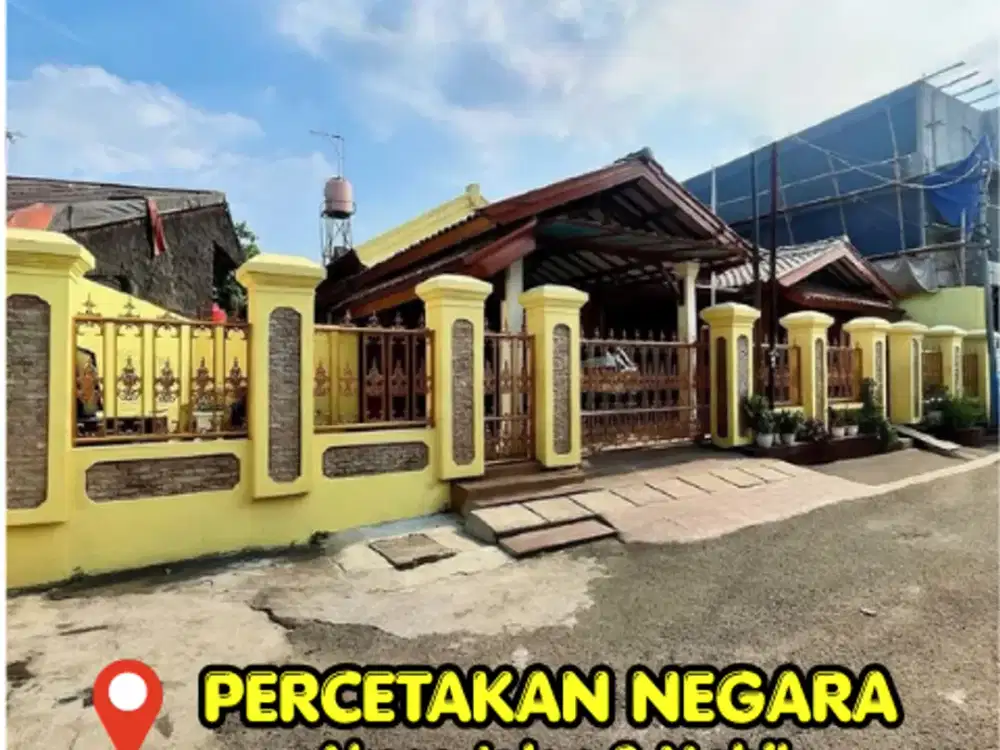 Dijual Cepat Rumah Komplek Percetakan Negara Lokasi Strategis Akses Jalan 2 Mobil