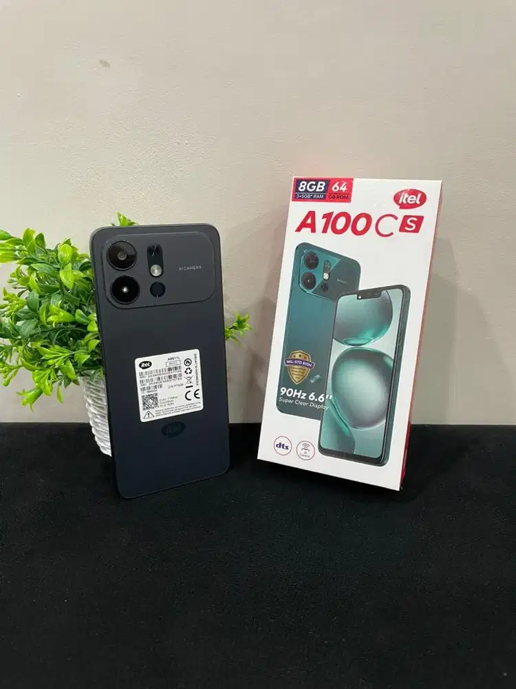 Itel A100cS 3/64 Black mulus Fullset Ori Garansi