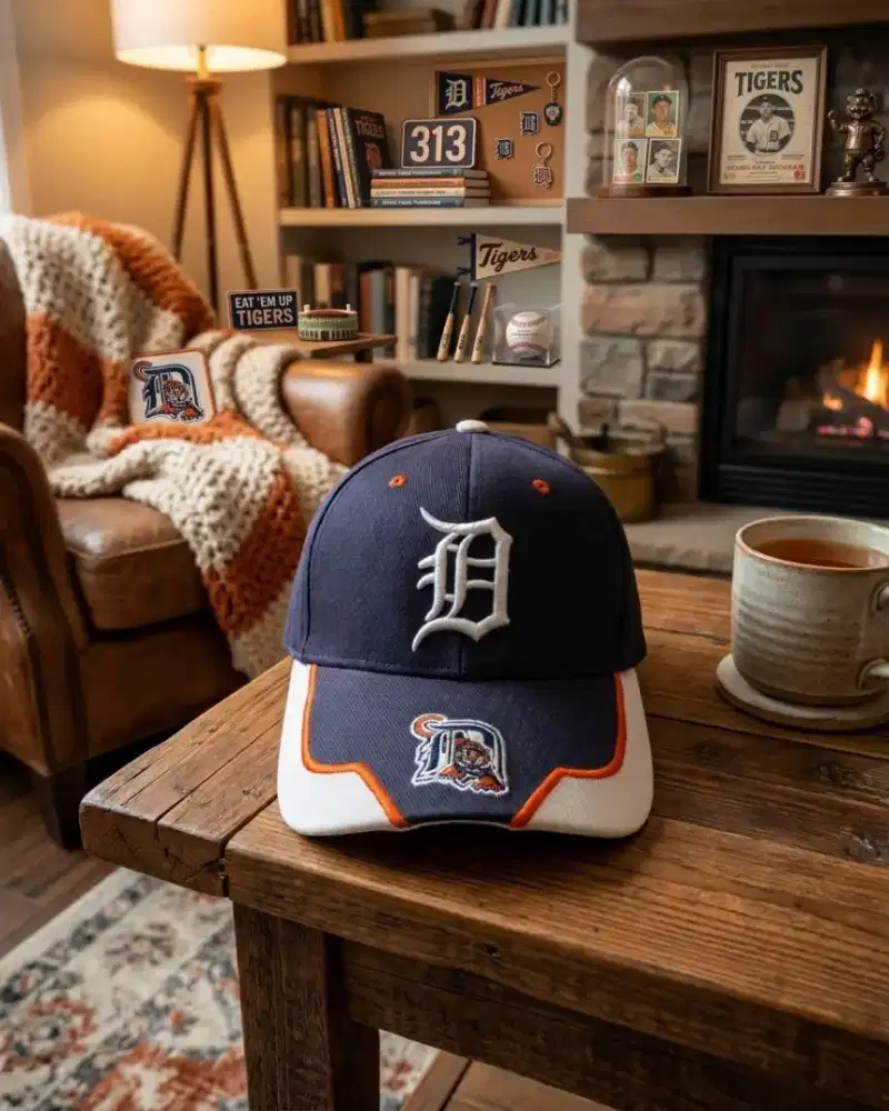 Topi Baseball Detroit Tigers MLB Original Second Warna Navy