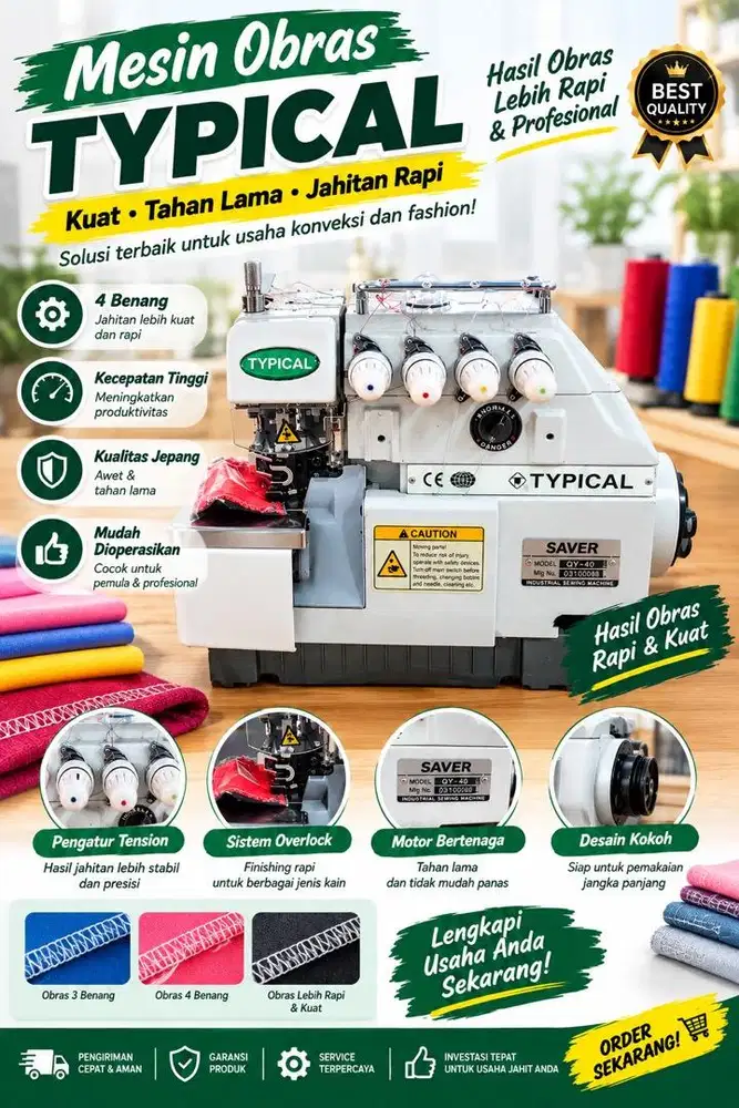 MESIN OBRAS TYPICAL | OBRAS TYPICAL 747 BENANG 4