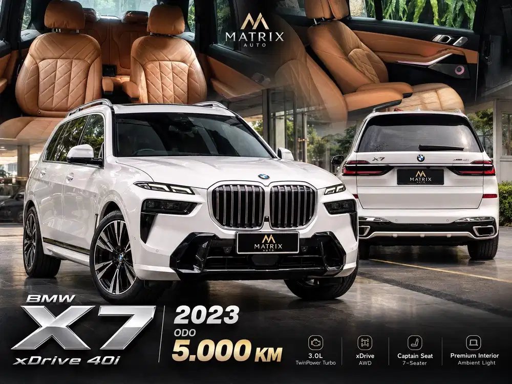 BMW X7 xDrive40i xLine M Sport 2024 Nik23 White Siap pakai