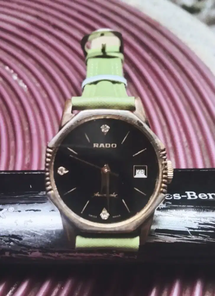 Rado Automatic Black Dial Diamond Date Vintage Swiss - Hidup