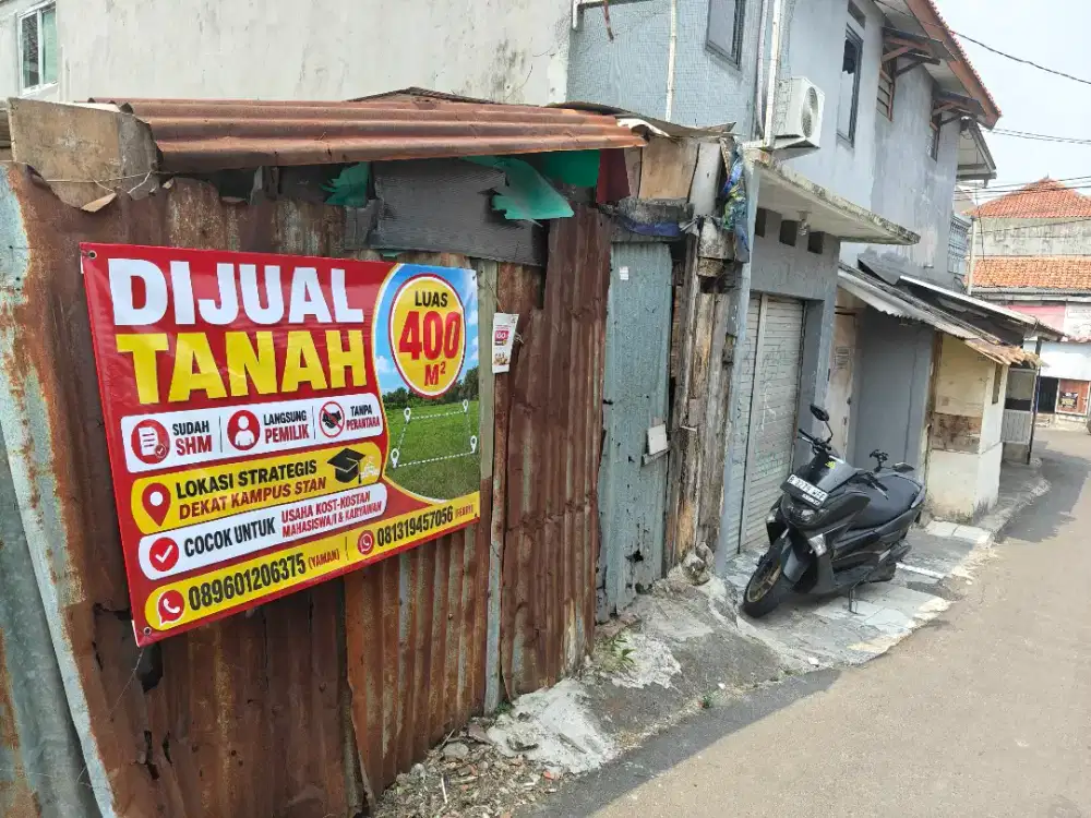 URGENT!!! B.U !!! TANAH DIJUAL DI BINTARO DEKAT KAMPUS STAN
