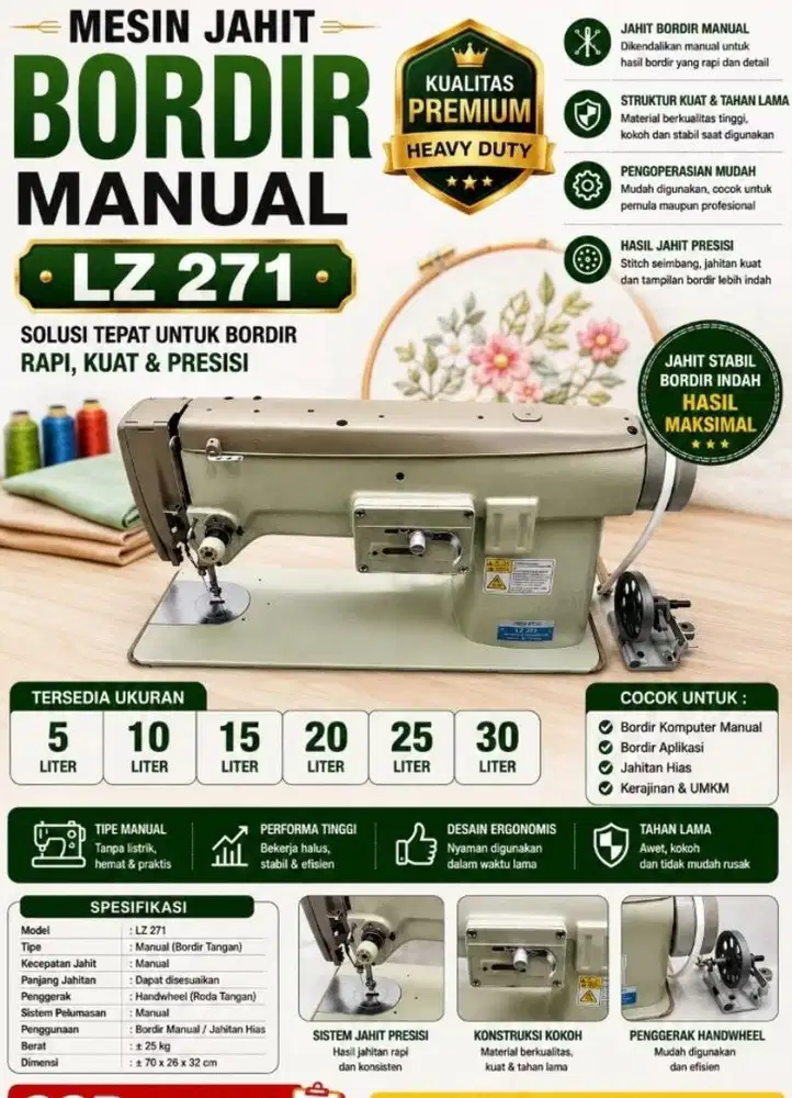 Mesin Bordir Manual LZ 271 / LZ-271 High Speed
