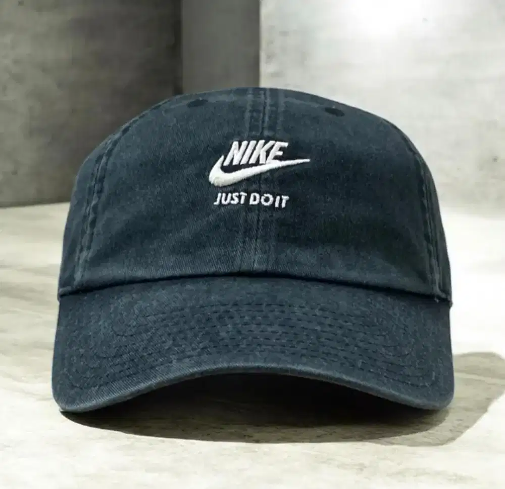 Topi Nike Heritage 86 Just Do It Washed Black Original second