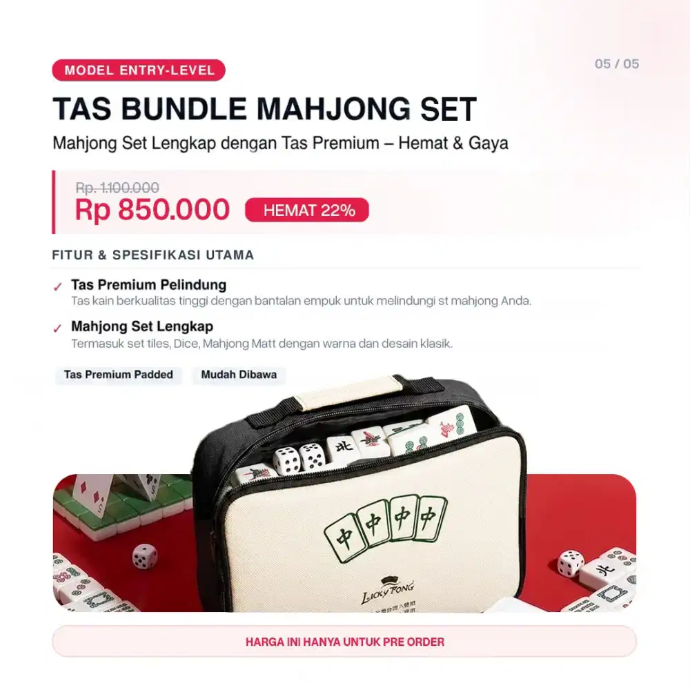 Meja mahjong merk (Lucky Pong)