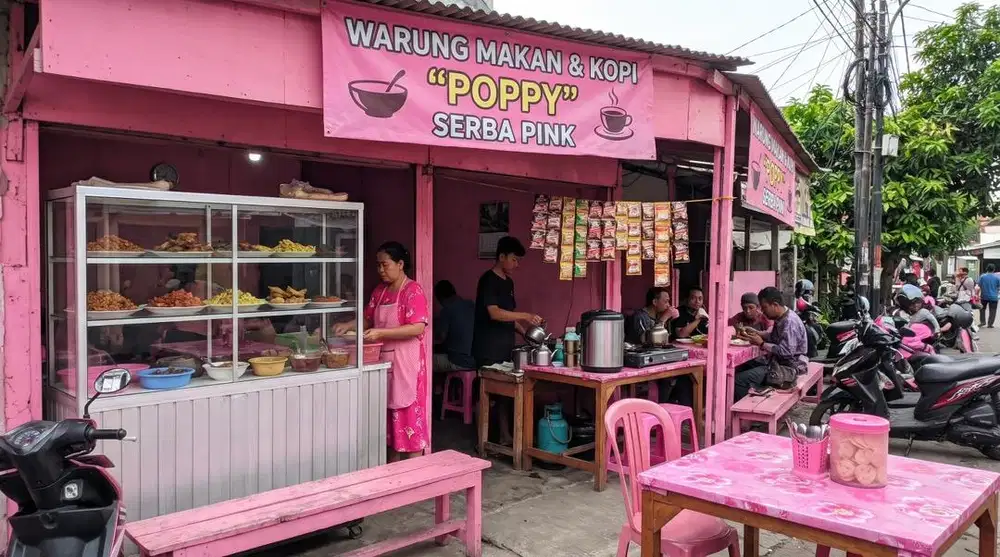 Jaga warung kopi/makan sederhana