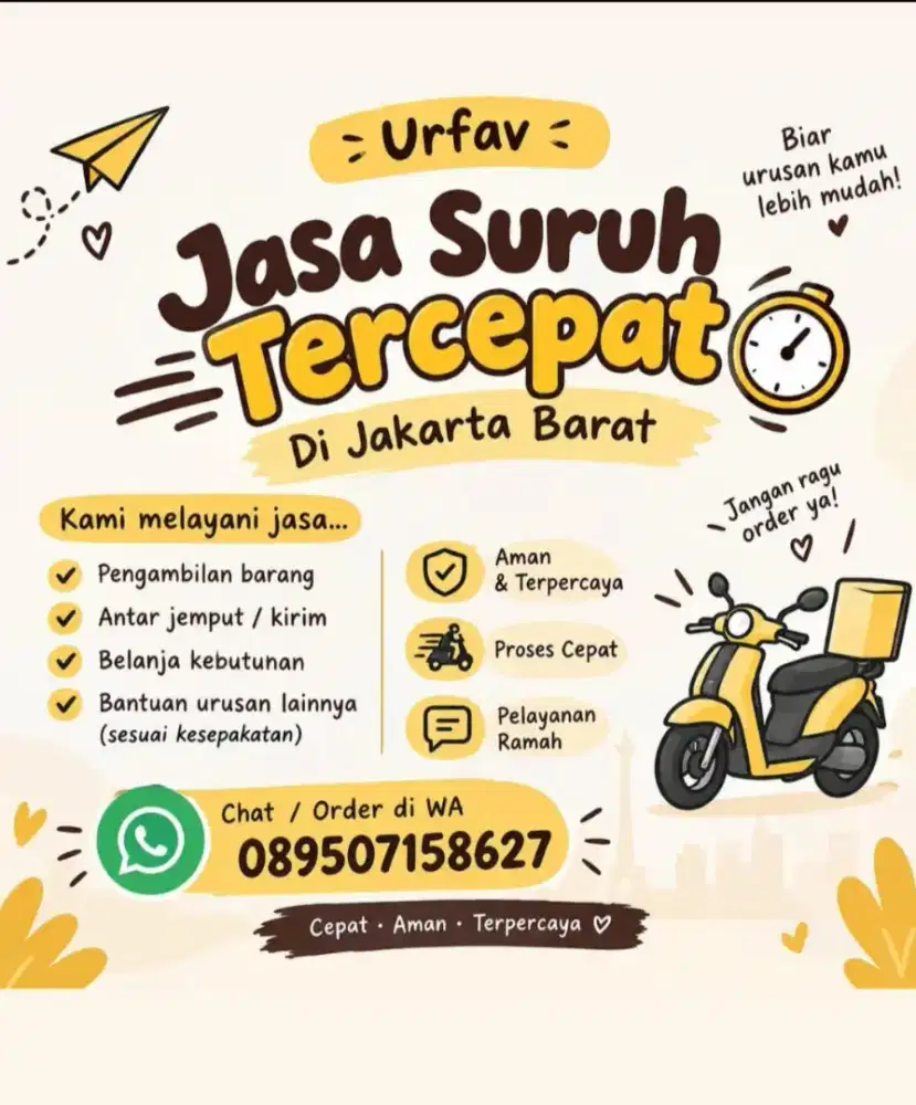 Jasa suruh tercepat urfav