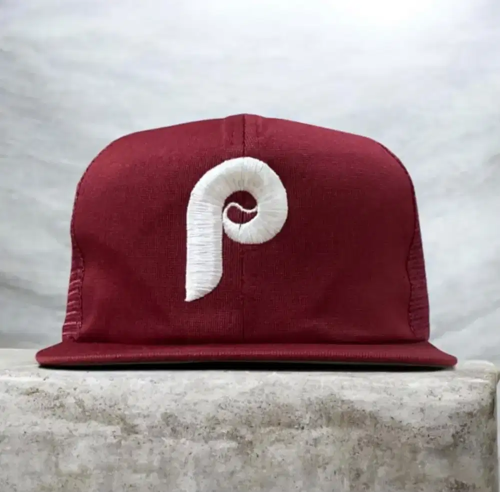 [RARE] Topi Vintage Philadelphia Phillies MLB Trucker Snapback Second