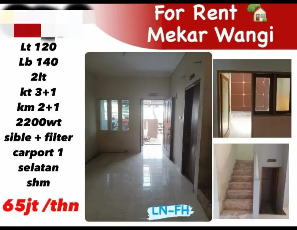 Di sewakan rumah untuk keluargal siap huni