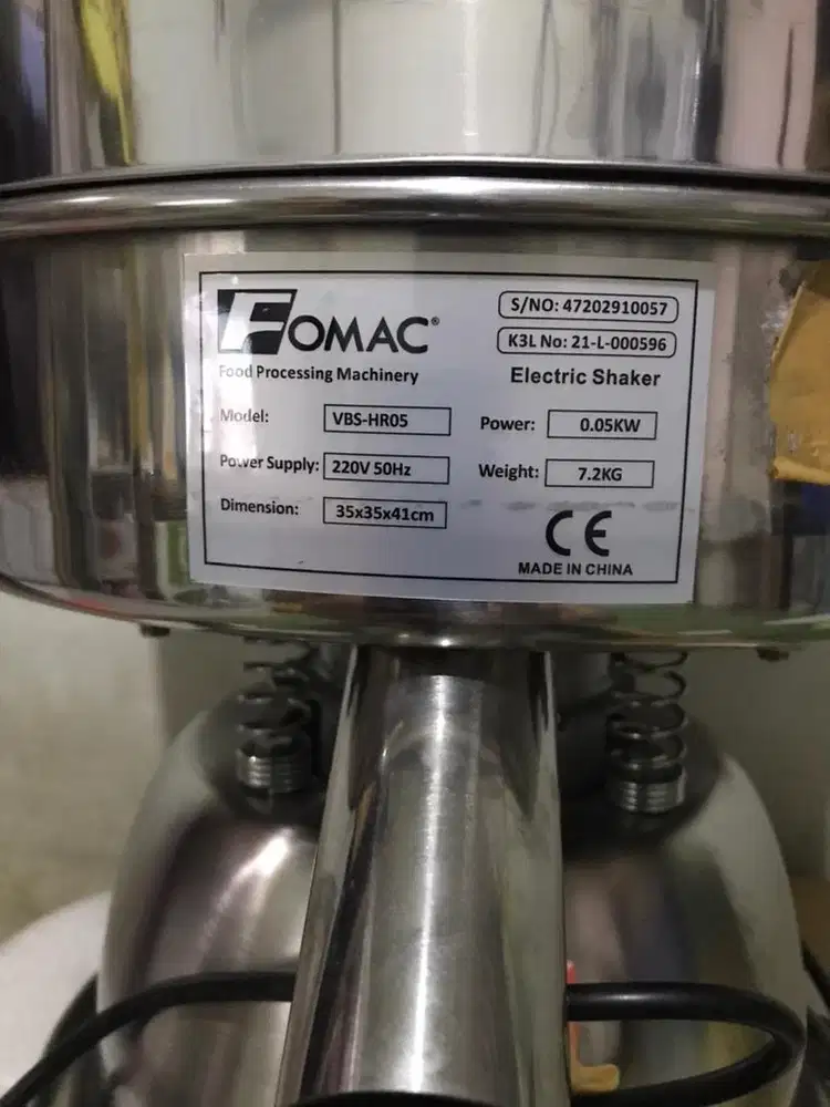 Mesin pengayak vibro fomac