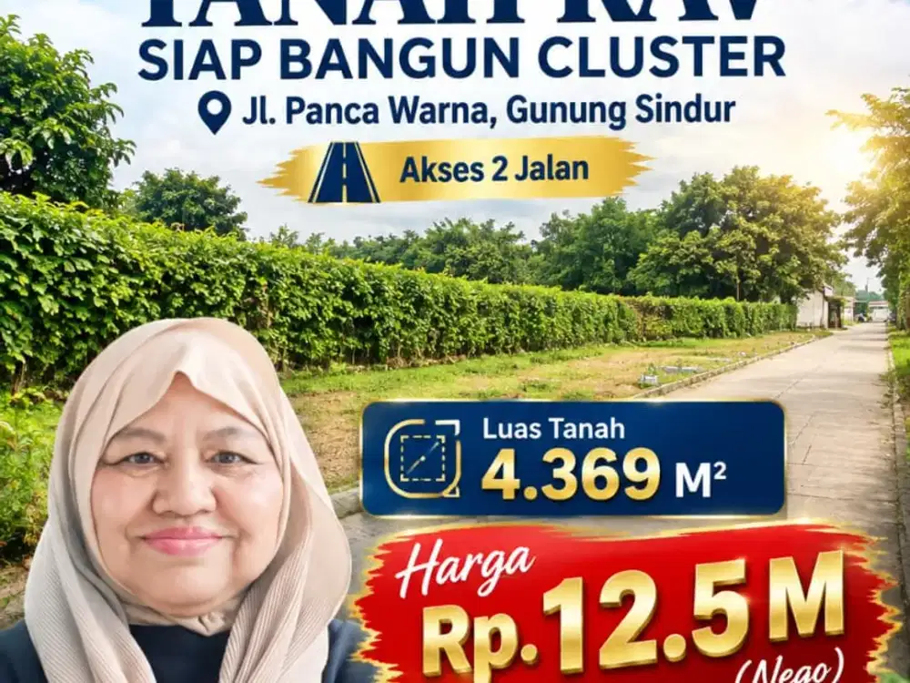 Dijual Kav siap untuk bangun cluster didaerah padat Penduduk