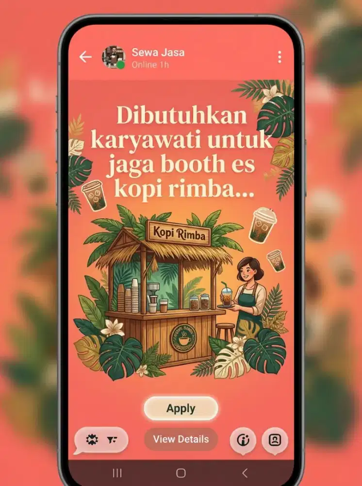 Dibutuhkan Karyawati Untuk Jaga Booth Es Kopi Rimba