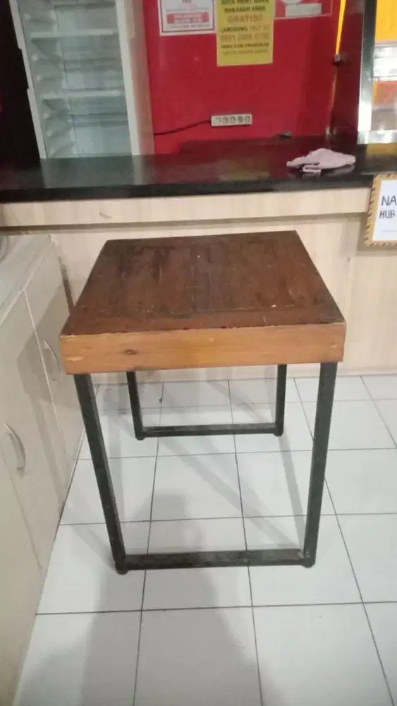 Dijual meja kayu kayu stainless besi