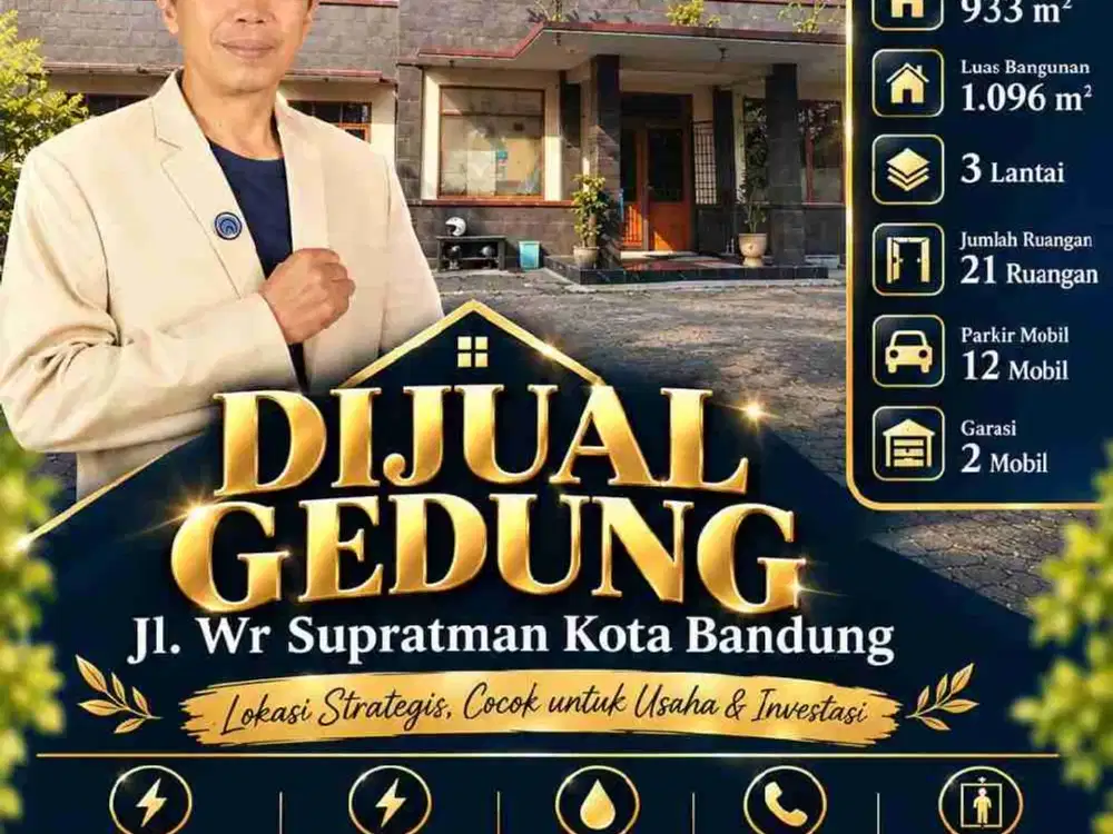 Dijual segera Kantor di Cihapit Bandung Jawa barat