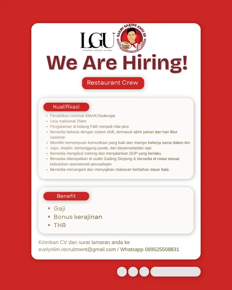 LOKER WAITRES/RETAURANT CREW