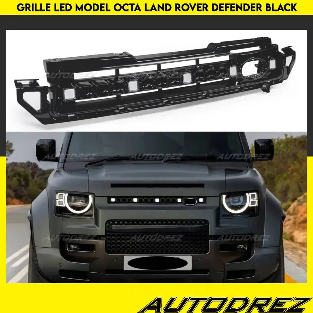 Grill Grille LED Model OCTA Land Rover Defender L663 90 110 Black
