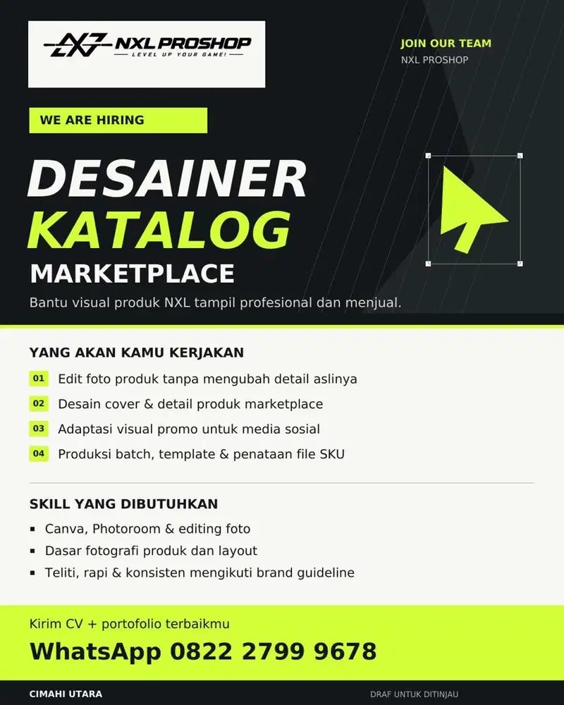 LOWONGAN DESAINER KATALOG MARKETPLACE