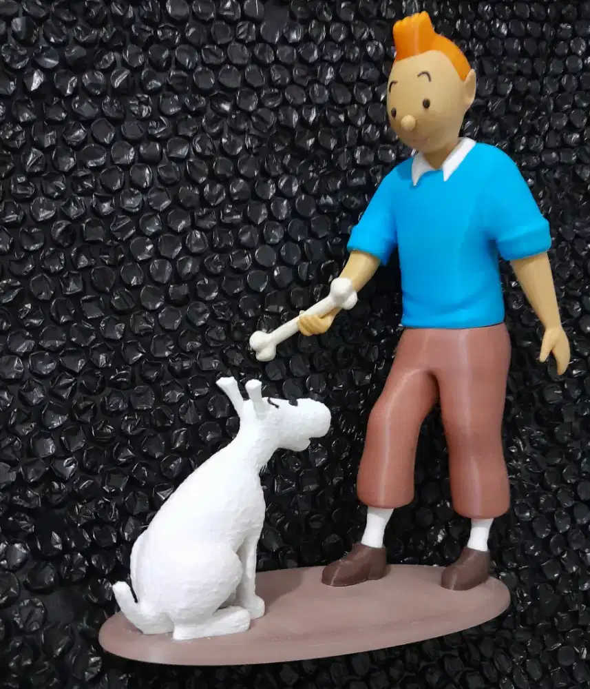 Action figure Tin Tin & anjing
