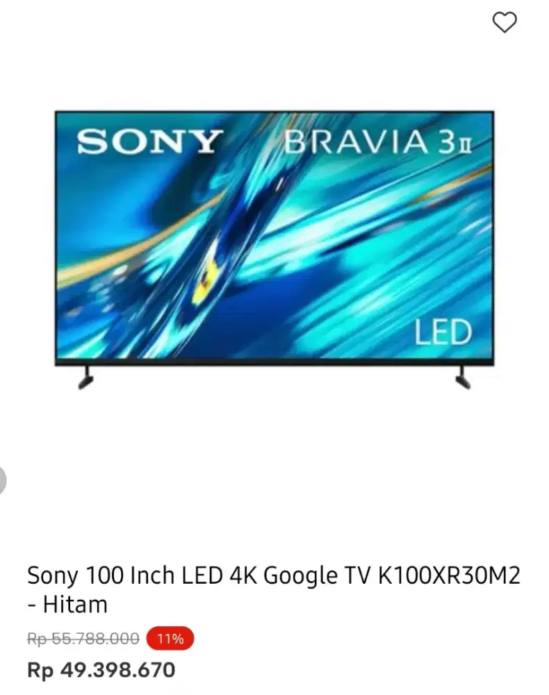 SONY GOOGLE TV 4K 100 INCI